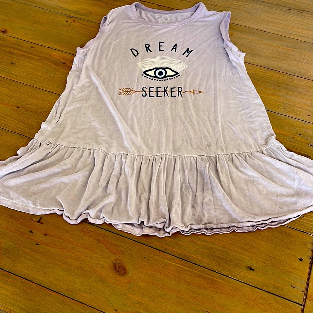 Burn out cotton tank tunic for girls